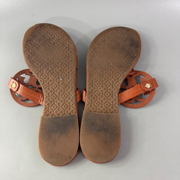 Tory Burch Brown Ladies Leather Miller Sandal, Size 7 - Picture 8 of 12